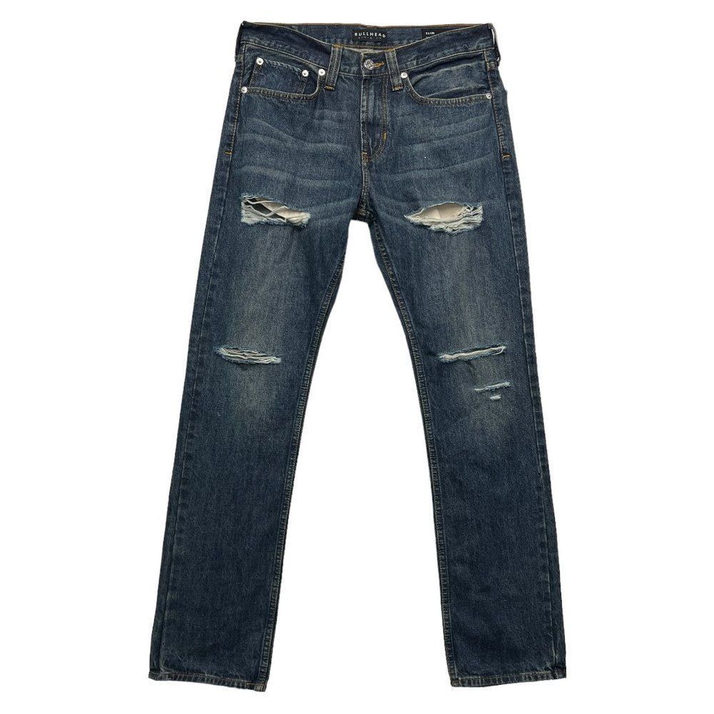 Bullhead Jeans Men's Size 31 Distressed Slim Fit Denim Jeans